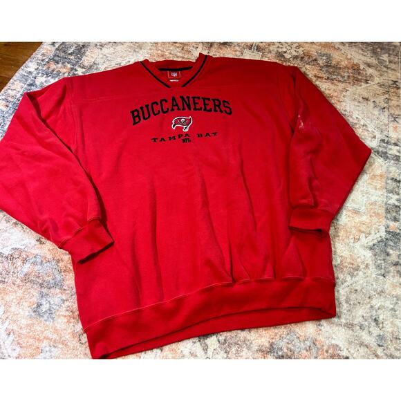 NFL Other - Vintage Y2K red oversized sweatshirt Buccaneers Tampa Bay Bucs Football cozy